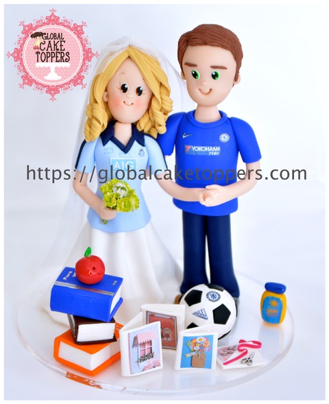 Baseball & Soccer Themed Wedding Cake Topper Customized by - Etsy